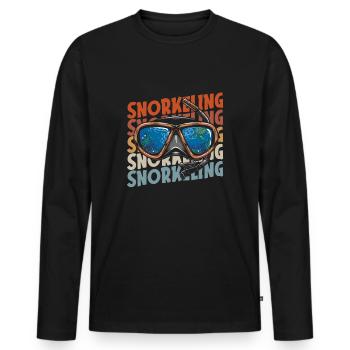 Snorkel - Men's Premium Organic Long Sleeve Shirt - black - Front - Nico (187cm)