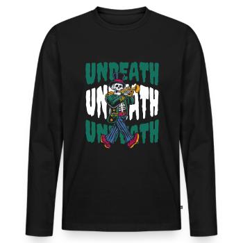 Fan Train Spielmannszug Skeleton Undeath - Men's Premium Organic Long Sleeve Shirt - black - Front - Nico (187cm)