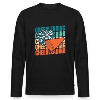 Cheerleader Cheerleading - Men's Premium Organic Long Sleeve Shirt - black - Front - Nico (187cm)
