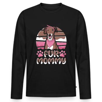 Greyhound Greyhound Mère Chien Maman Pour Maman - T-shirt manches longues Premium bio Homme - noir - Devant - Nico (187cm)