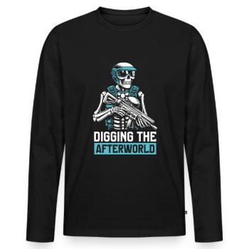 Paintball Skelett - Männer Premium Bio Langarmshirt - Schwarz - Vorne - Nico (187cm)