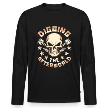 Screwdriver Tuning Tuner Skull - Men's Premium Organic Long Sleeve Shirt - black - Front - Nico (187cm)