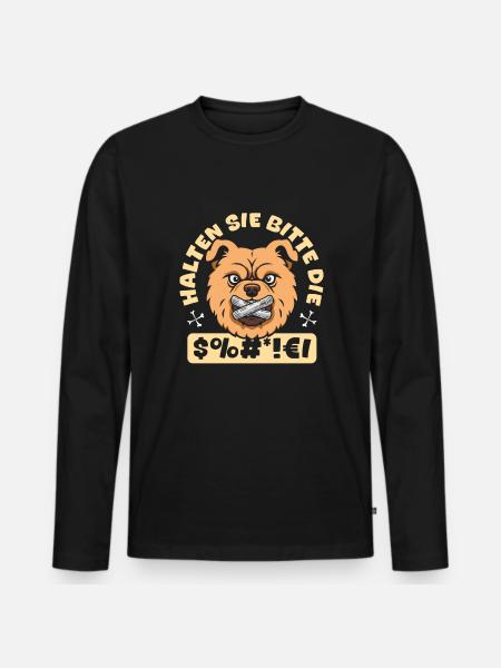 Chow Chow Please Shut Up - Men's Premium Organic Long Sleeve Shirt - black