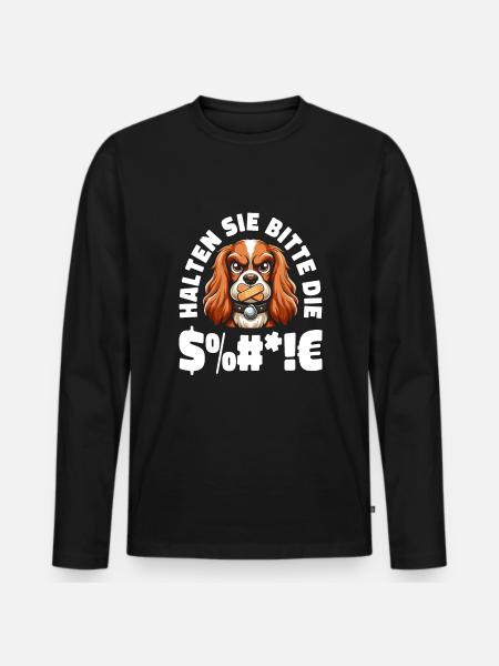 Cocker Spaniel, taisez-vous - T-shirt manches longues Premium bio Homme - noir