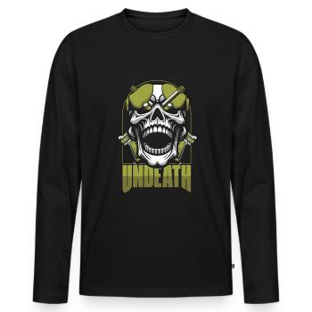Paintball Crâne Mort-Mort - T-shirt manches longues Premium bio Homme - noir - Devant - Nico (187cm)