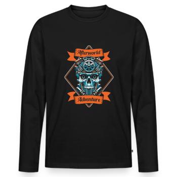 Screwdriver Tuning Tuner Skull - Men's Premium Organic Long Sleeve Shirt - black - Front - Nico (187cm)