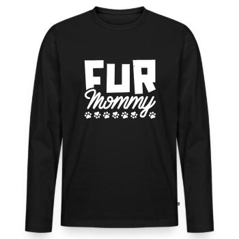 Hund Vierbeiner Hundemama Fur Mommy - Männer Premium Bio Langarmshirt - Schwarz - Vorne - Nico (187cm)
