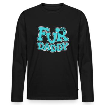 Hund Vierbeiner Hundepapa Fur Daddy - Männer Premium Bio Langarmshirt - Schwarz - Vorne - Nico (187cm)