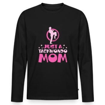 Taekwondo Mutter Juste une maman taekwondo - T-shirt manches longues Premium bio Homme - noir - Devant - Nico (187cm)
