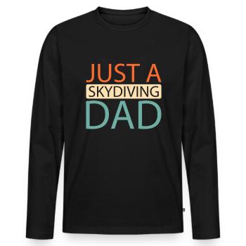 Fallschirmspringer Fallschirmspringen - Männer Premium Bio Langarmshirt - Schwarz - Vorne - Nico (187cm)