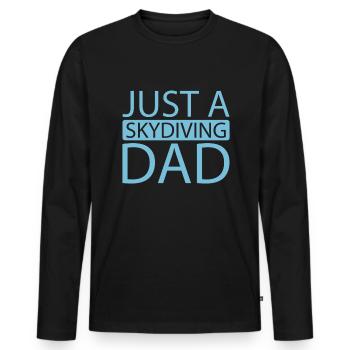 Fallschirmspringer Fallschirmspringen - Männer Premium Bio Langarmshirt - Schwarz - Vorne - Nico (187cm)