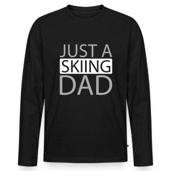 Skiing Après Ski Just A Skiing Dad - Men's Premium Organic Long Sleeve Shirt - black - Front - Nico (187cm)