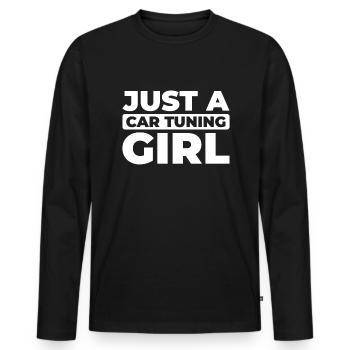 Schrauber Tuner Tuning Juste une fille de tuning de voiture - T-shirt manches longues Premium bio Homme - noir - Devant - Nico (187cm)