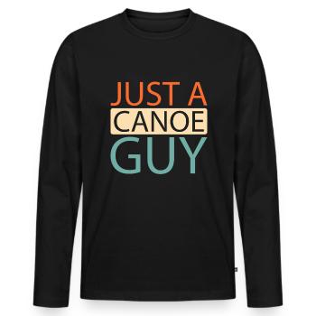 canoë canoë juste un canoë gars - T-shirt manches longues Premium bio Homme - noir - Devant - Nico (187cm)
