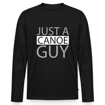 canoë canoë juste un canoë gars - T-shirt manches longues Premium bio Homme - noir - Devant - Nico (187cm)
