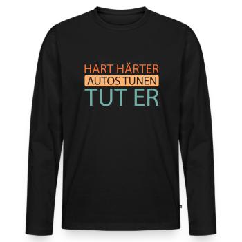 Screwdriver Tuning Tuner - Men's Premium Organic Long Sleeve Shirt - black - Front - Nico (187cm)