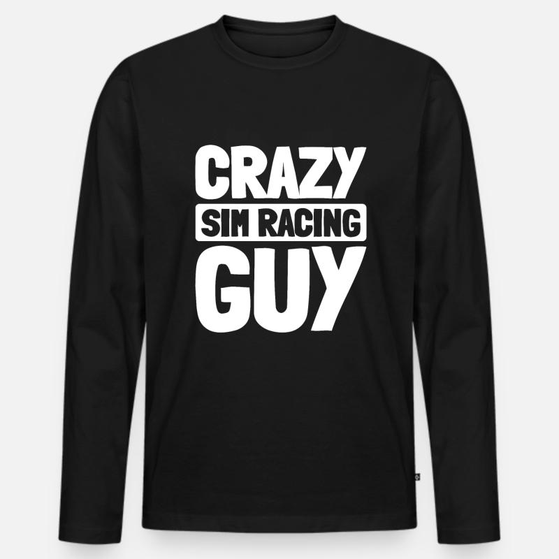 Sim Racing - Männer Premium Bio Langarmshirt - Schwarz