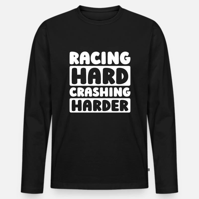 Sim Racing - Männer Premium Bio Langarmshirt - Schwarz