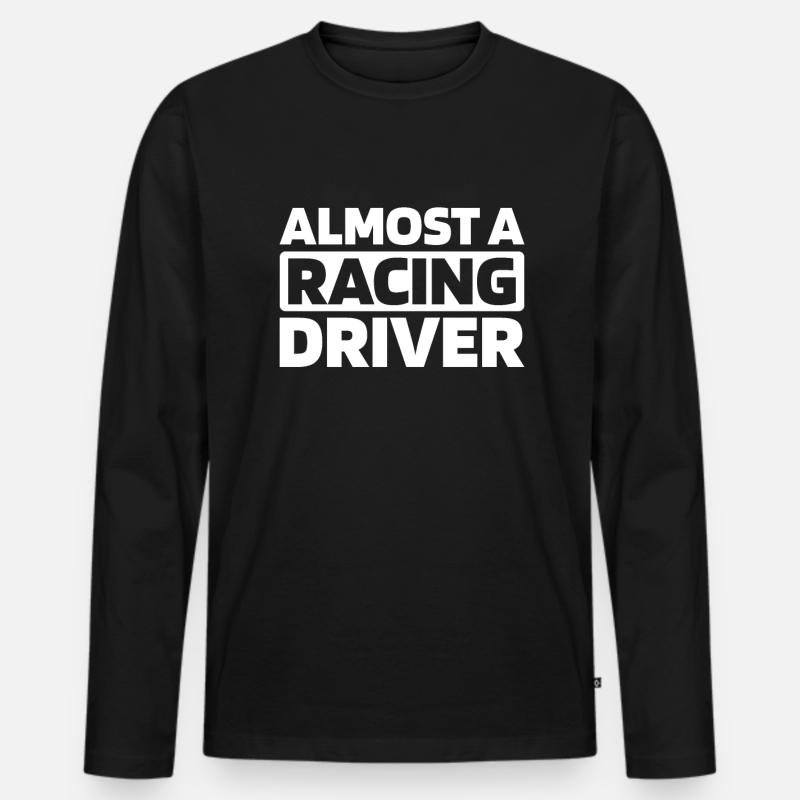 Sim Racing - Männer Premium Bio Langarmshirt - Schwarz