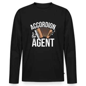 Akkordeon - Männer Premium Bio Langarmshirt - Schwarz - Vorne - Nico (187cm)
