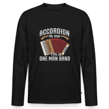 Akkordeon - Männer Premium Bio Langarmshirt - Schwarz - Vorne - Nico (187cm)