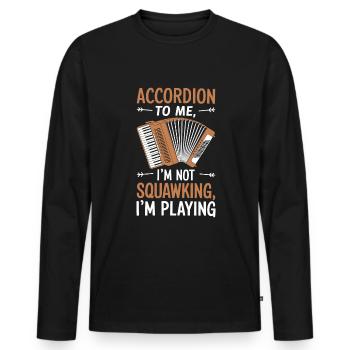 Akkordeon - Männer Premium Bio Langarmshirt - Schwarz - Vorne - Nico (187cm)