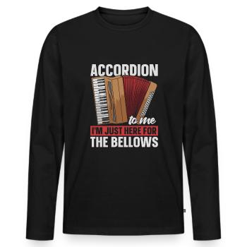Akkordeon - Männer Premium Bio Langarmshirt - Schwarz - Vorne - Nico (187cm)