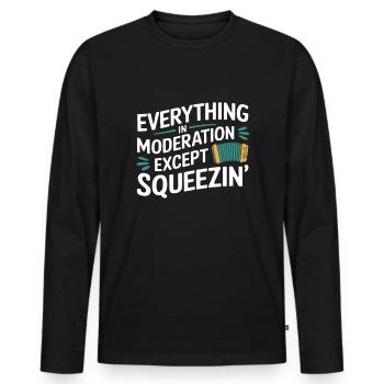 Akkordeon - Männer Premium Bio Langarmshirt - Schwarz - Vorne - Nico (187cm)