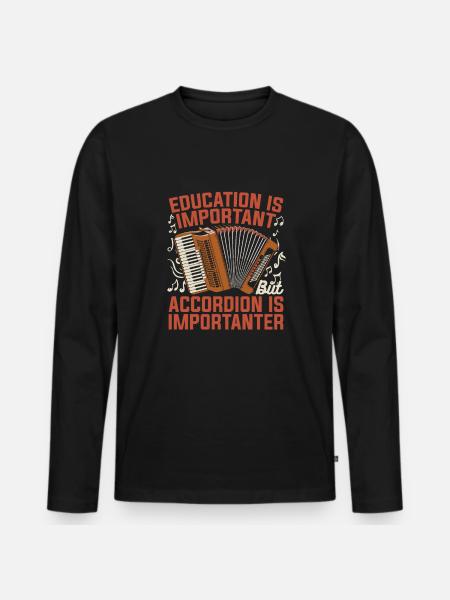 Accordion - Men's Premium Organic Long Sleeve Shirt - black