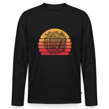 Akkordeon - Männer Premium Bio Langarmshirt - Schwarz - Vorne - Nico (187cm)