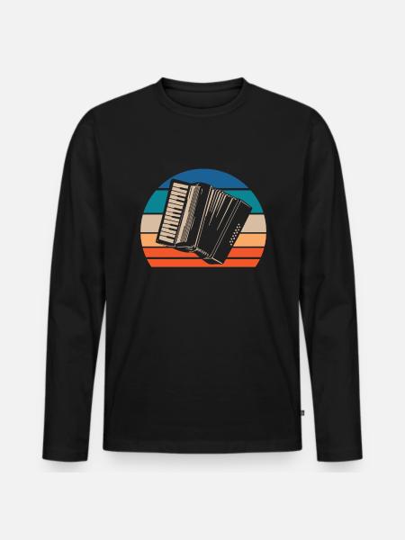 Accordion - Men's Premium Organic Long Sleeve Shirt - black