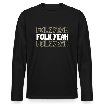 Banjo - Men's Premium Organic Long Sleeve Shirt - black - Front - Nico (187cm)