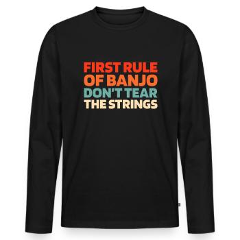 Banjo - Men's Premium Organic Long Sleeve Shirt - black - Front - Nico (187cm)