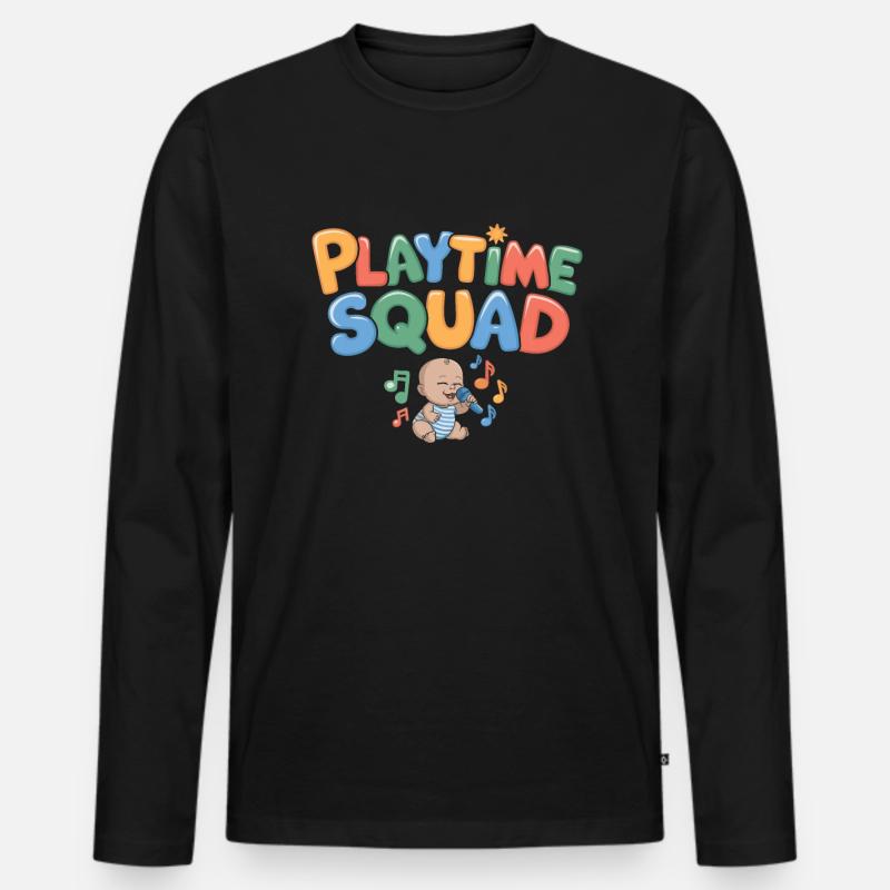 Babysitter Kader - Männer Premium Bio Langarmshirt - Schwarz