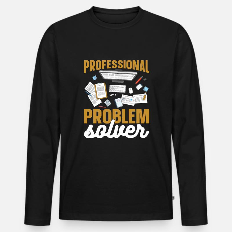 Berater - Männer Premium Bio Langarmshirt - Schwarz