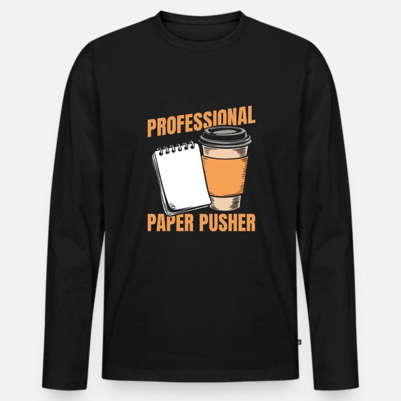 Sachbearbeiter - Männer Premium Bio Langarmshirt - Schwarz