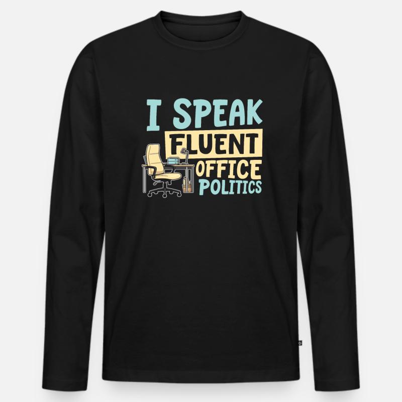 Administrator - Männer Premium Bio Langarmshirt - Schwarz