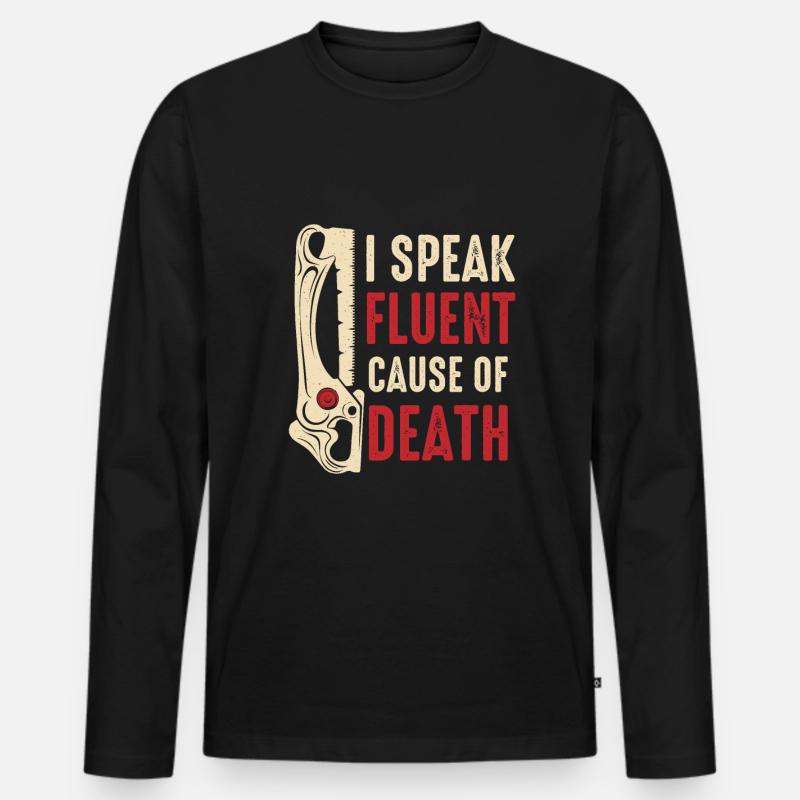 Gerichtsmediziner - Männer Premium Bio Langarmshirt - Schwarz