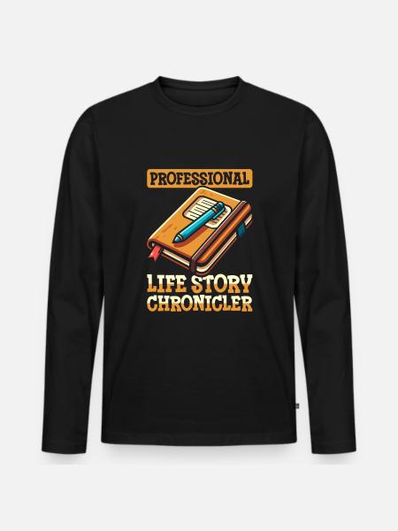 Biograph - Männer Premium Bio Langarmshirt - Schwarz