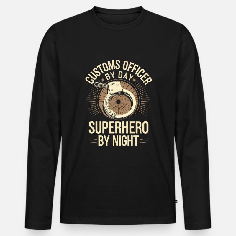 Zollbeamte - Männer Premium Bio Langarmshirt - Schwarz
