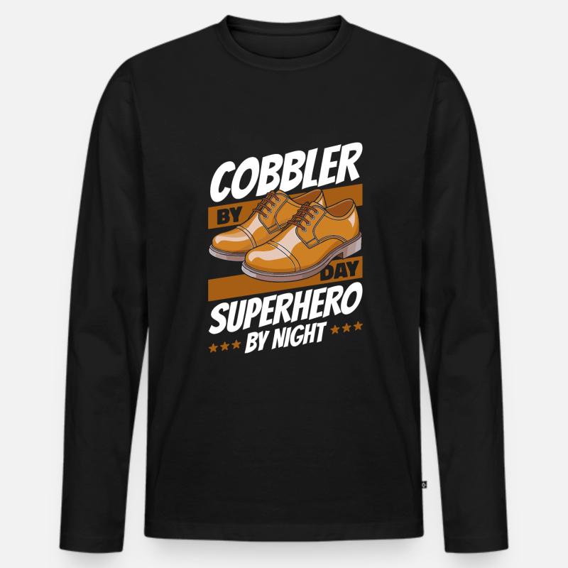 Schuster - Männer Premium Bio Langarmshirt - Schwarz
