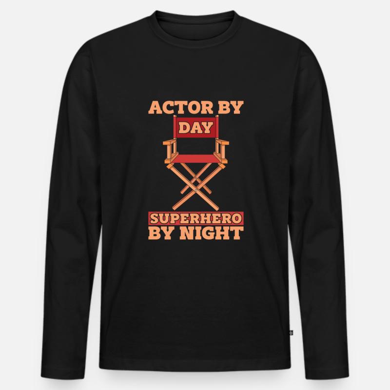 Schauspieler - Männer Premium Bio Langarmshirt - Schwarz