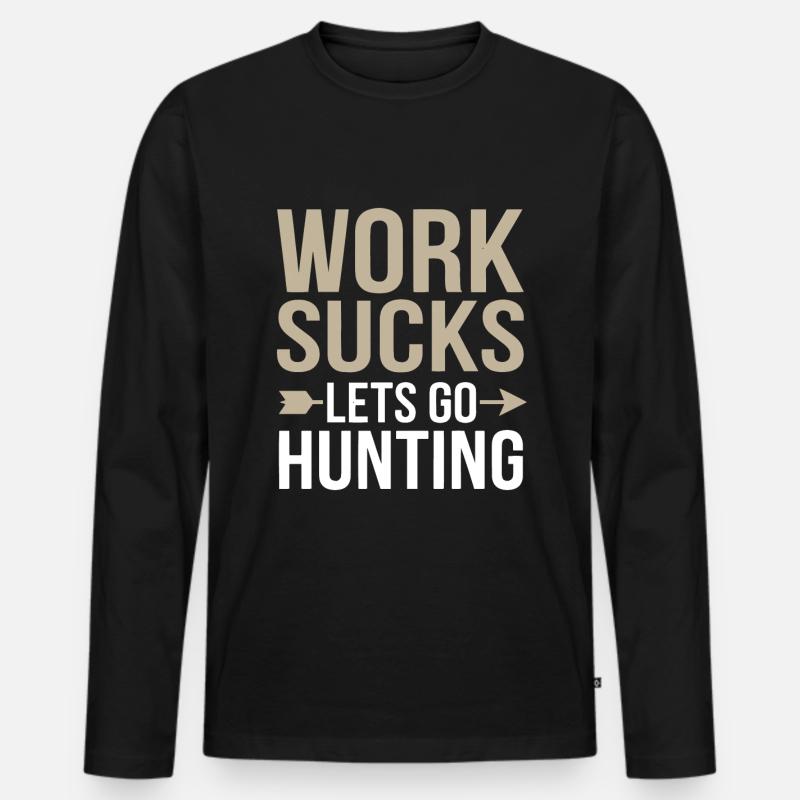 Bogenjagd Bogenjäger - Männer Premium Bio Langarmshirt - Schwarz