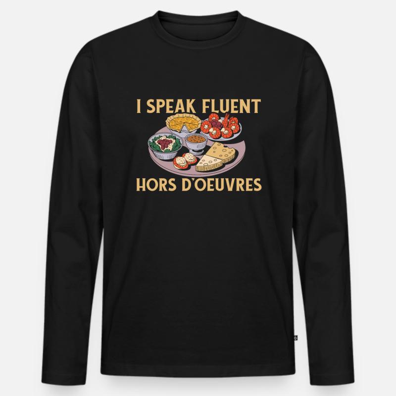 Caterer - Männer Premium Bio Langarmshirt - Schwarz