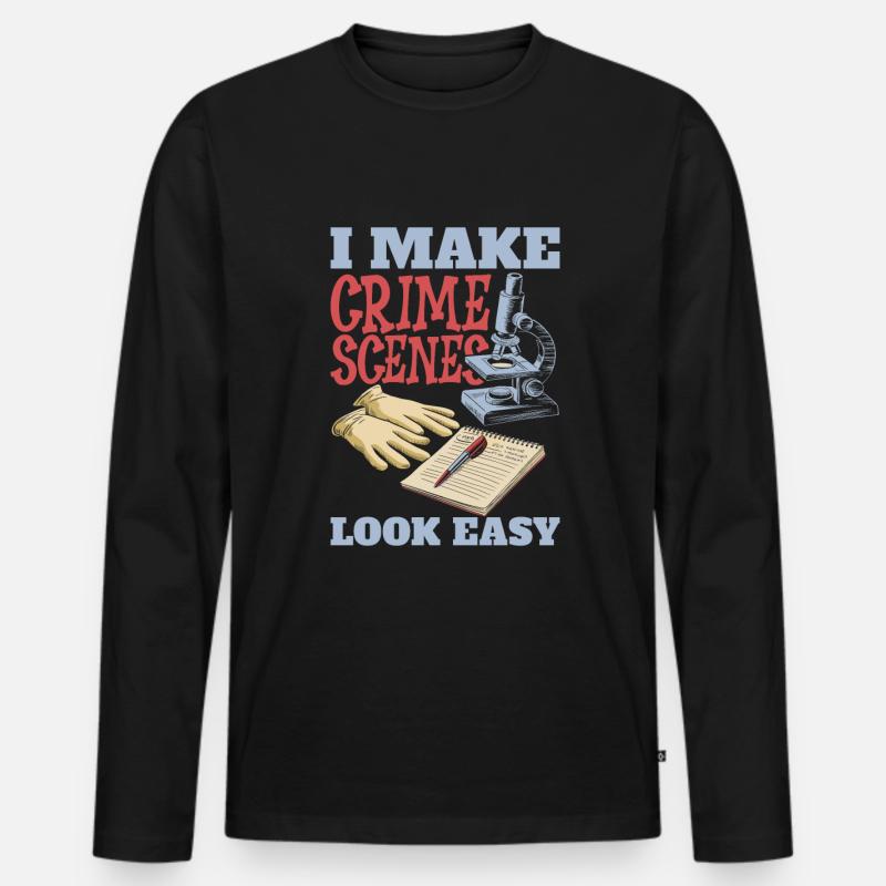 Forensischer Techniker - Männer Premium Bio Langarmshirt - Schwarz