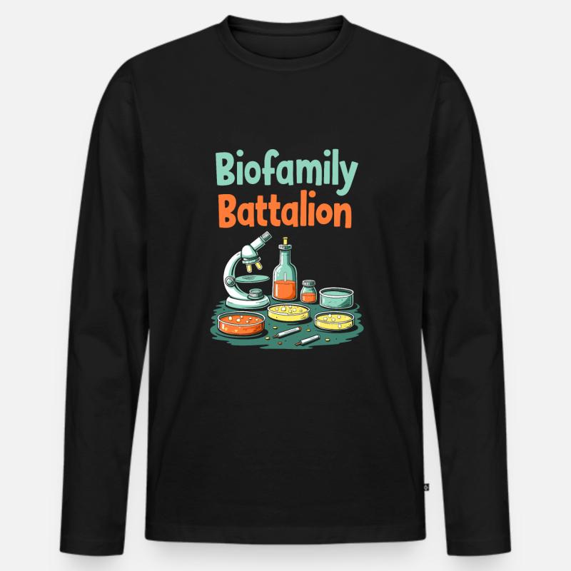 Biophysiker Team - Männer Premium Bio Langarmshirt - Schwarz