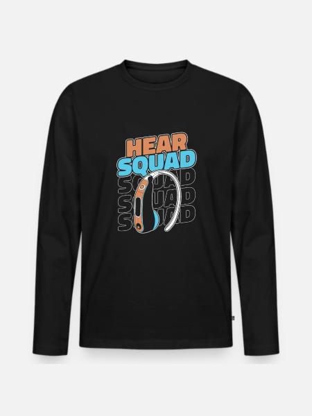 Hörgerätespezialist Kader - Männer Premium Bio Langarmshirt - Schwarz