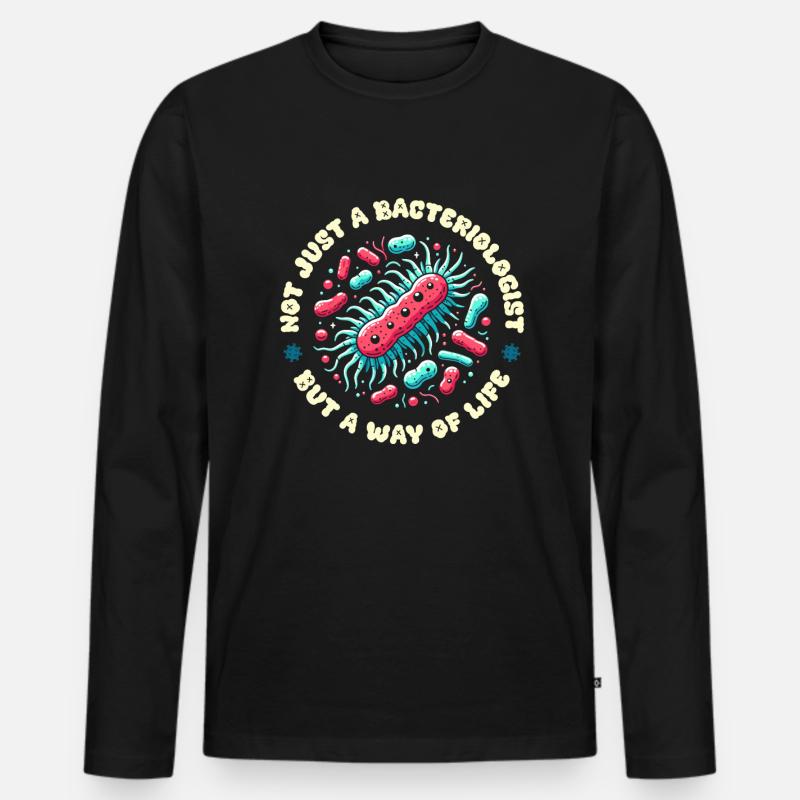 Bakteriologe - Männer Premium Bio Langarmshirt - Schwarz