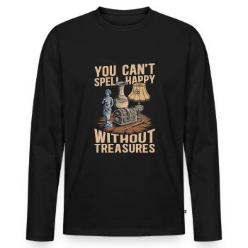 Antiques Antique dealers - Men's Premium Organic Long Sleeve Shirt - black - Front - Nico (187cm)