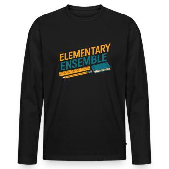 Équipe d’enseignants de l’école primaire - T-shirt manches longues Premium bio Homme - noir - Devant - Nico (187cm)